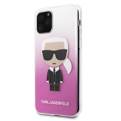 Karl Lagerfeld iPhone 11 Pro KLHCN58TRDFKPI różowy hard case Gradient Iconic Karl