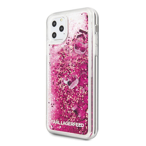 Karl Lagerfeld iPhone 11 Pro Max KLHCN65ROPI różowo-złoty hard case Glitter