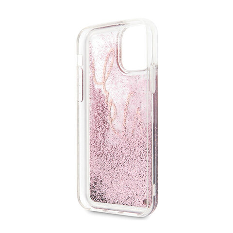 Karl Lagerfeld nakładka do iPhone 11 Pro Max KLHCN65TRKSRG różowo-złoty hard case Glitter Signature