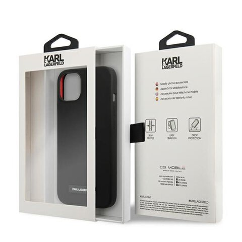 Karl Lagerfeld nakładka do iPhone 13 Mini KLHCP13SSLMP1K czarna hard case Liquid Glitter Logo