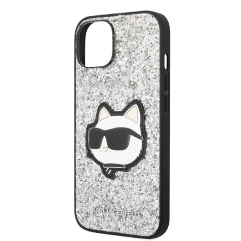 Karl Lagerfeld nakładka do iPhone 14 Plus 6,7" KLHCP14MG2CPS srebrna hardcase Glitter Choupette Patch