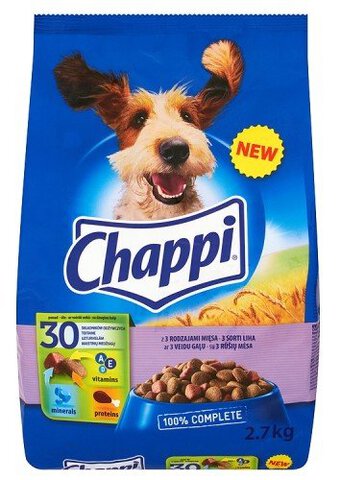Karma dla dorosłych psów Chappi 3 Rodzaje mięsa 2,7kg