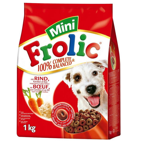 Karma dla psów Frolic mini Wołowina, warzywa i zboża 1kg - KRÓTKA DATA WAŻNOŚCI