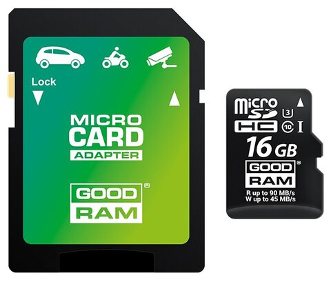 Karta pamięci GOODRAM microSDHC 16GB M3AA class 10 UHS-I U3 MLC 45/90MB/s
