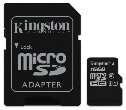 Kingston Canvas Select microSDHC 16GB class 10 UHS-I U1 - 80MB/s + adapter SD
