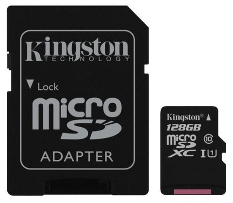 Kingston Canvas Select microSDXC 128GB class 10 UHS-I U1 - 80MB/s + adapter SD