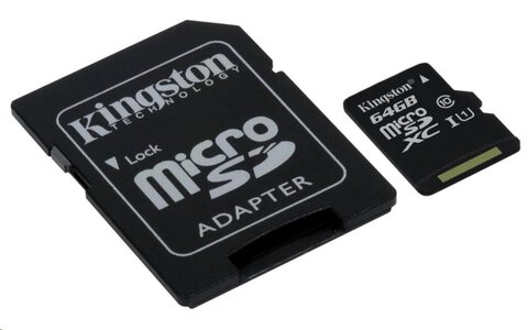Kingston Canvas Select microSDXC 64GB class 10 UHS-I U1 - 80MB/s + adapter SD