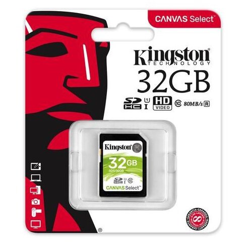 Kingston Canvas Select SDHC 32GB class 10 UHS-I U1 - 80MB/s