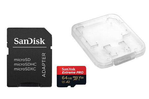 Karta pamięci SanDisk Extreme PRO microSDXC 64GB 667x UHS-I U3 V30 A2 + ADAPTER SD + opakowanie na SD i MicroSD