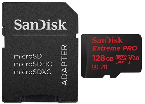 Karta pamięci SanDisk  Extreme PRO microSDXC 128GB 667x UHS-I U3 V30 A1 + ADAPTER SD