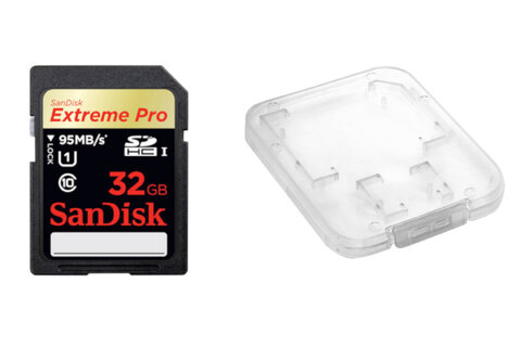 Karta pamięci SanDisk SDHC 32GB Extreme PRO 95MB/s UHS-I + opakowanie na SD i MicroSD