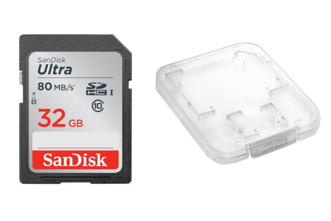 Karta pamięci SanDisk SDHC 32GB Ultra 533x + opakowanie na SD i MicroSD