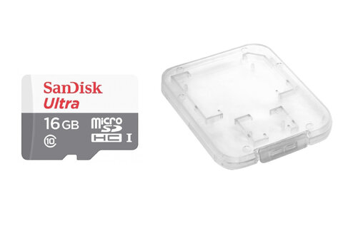 Karta pamięci SanDisk ULTRA micro SDHC 16GB ULTRA class 10 80MB/s + opakowanie na SD i MicroSD