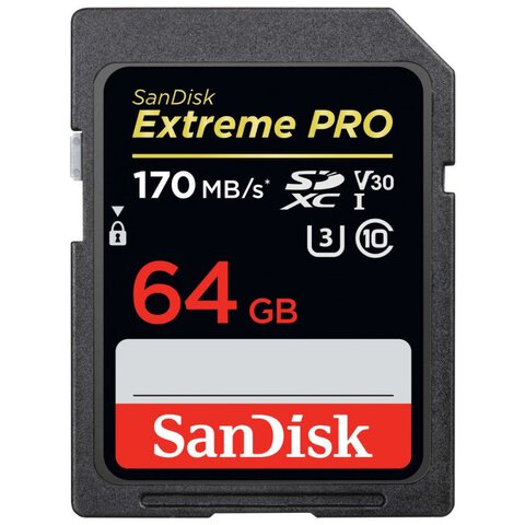 Karta pamięci SD (SDXC) SanDisk 64GB Extreme PRO 170MB/s UHS-I U3 V30