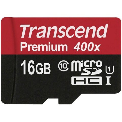 Karta pamięci Transcend microSDHC 16GB Premium 400x UHS-I class 10