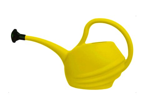 Konewka plastikowa Fala z sitkiem żółta 2 L