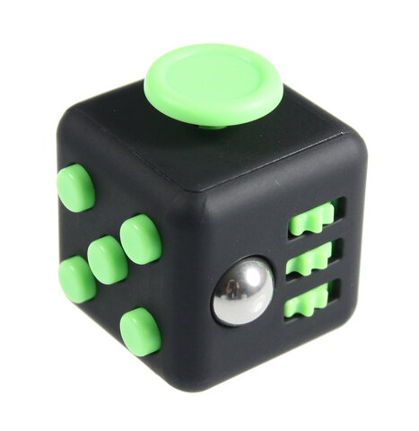Kostka Fidget Cube czarno-zielona