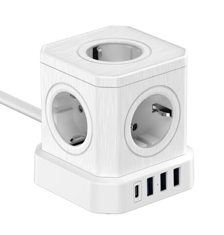 Kostka zasilająca Newell GaN Power Cube 9w1 - biała