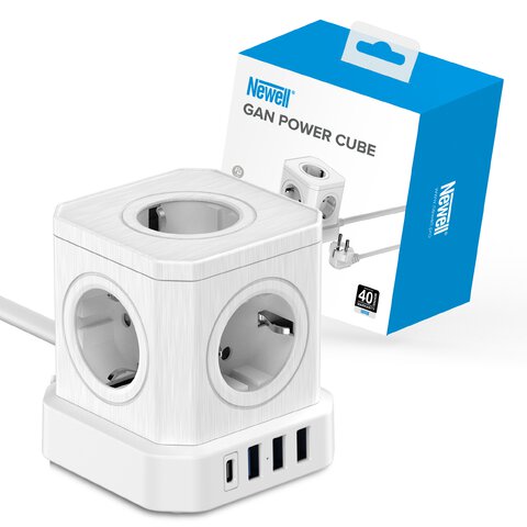 Kostka zasilająca Newell GaN Power Cube 9w1 - biała