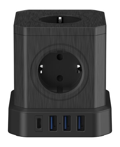 Kostka zasilająca Newell GaN Power Cube 9w1 - czarna
