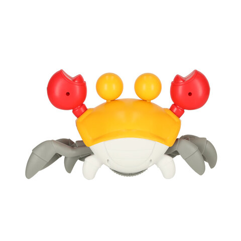 Krab pełzający interaktywny z dźwiękiem żółty
