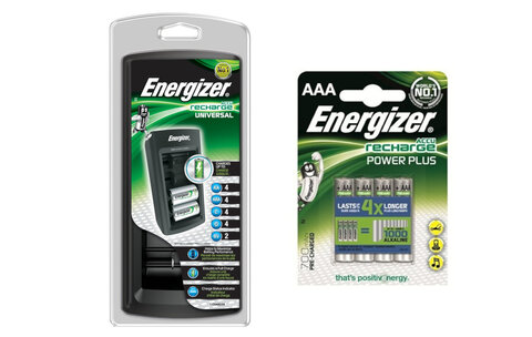 Ładowarka akumulatorków Ni-MH uniwersalna Energizer Universal + 4 akumulatorki Energizer R03 AAA Ni-MH 700mAh