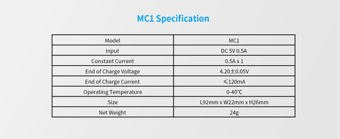 Ładowarka do akumulatorów cylindrycznych li-ion Xtar MC1 + akumulator Xtar 18650 3,7V 2200mAh