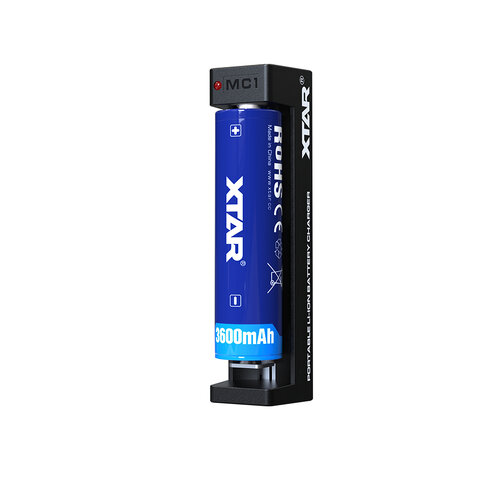 Ładowarka do akumulatorów cylindrycznych li-ion Xtar MC1 + akumulator Xtar 18650 3,7V 2200mAh