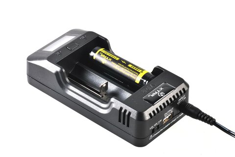 Ładowarka do akumulatorów cylindrycznych Xtar VP2 +  2x akumulator 18650 2100 mAh Sony US18650VTC4