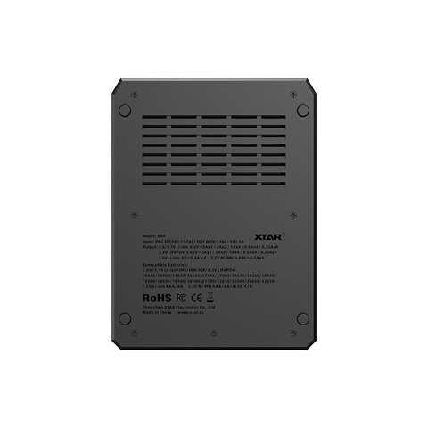 Ładowarka do akumulatorów Li-ion 1,5V / 3,6 / 3,7V / Li-FePO4 / Ni-MH XTAR VX4