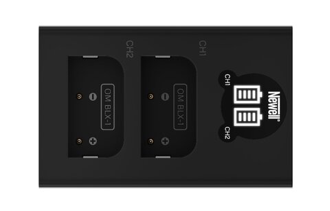 Ładowarka dwukanałowa Newell DL-USB-C do akumulatorów BLX-1 do Olympus
