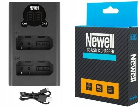 Ładowarka dwukanałowa Newell DL-USB-C do EN-EL14 Nikon