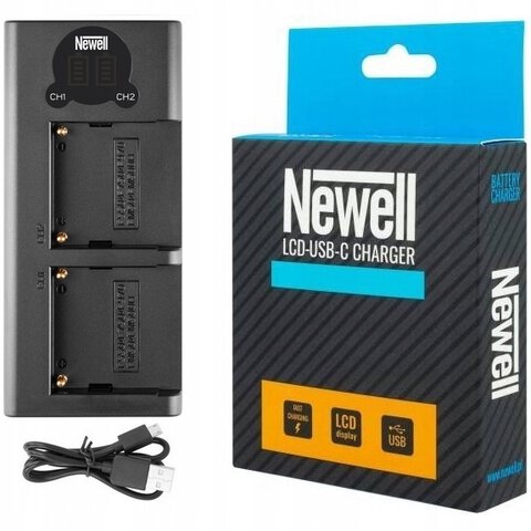 Ładowarka dwukanałowa Newell DL-USB-C do NP-FM50 NP-FM500H NP-F550 NP-F750 NP-F950 Sony
