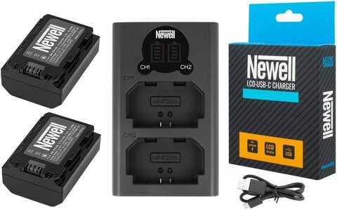 Ładowarka LCD + 2x akumulator Newell NP-FZ100 do Sony