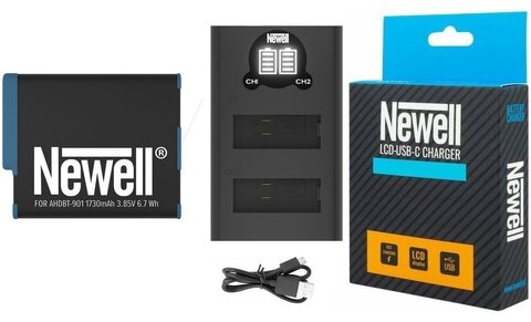 Ładowarka LCD + akumulator Newell AHDBT-901 do GoPro Hero 9 10