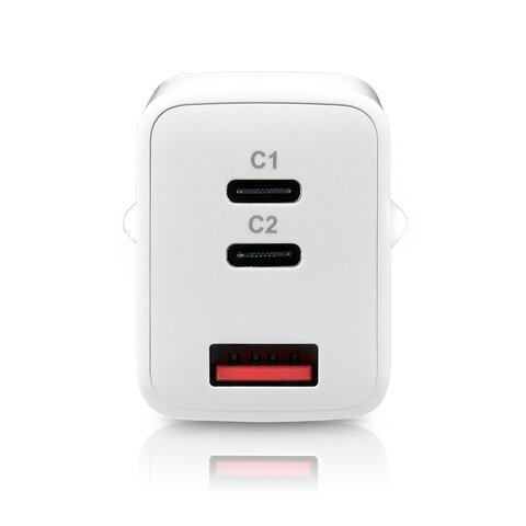 Ładowarka sieciowa everActive GaN SC-650Q z gniazdem USB oraz 2x USB-C PD PPS QC4+ 65W