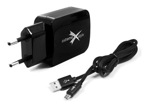 Ładowarka sieciowa eXtreme USB QC3.0 2,5A TC25U-QC30 + silikonowy kabel micro USB 100cm