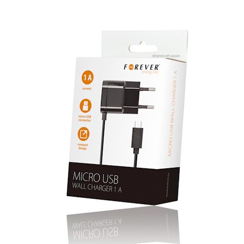 Ładowarka sieciowa Forever ze złączem micro USB 1A box