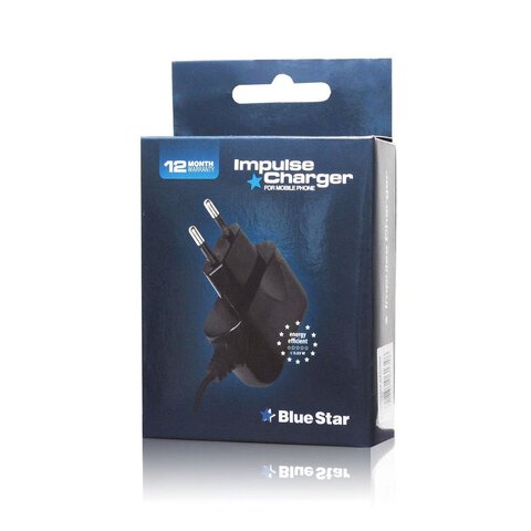 Ładowarka sieciowa USB Premium Blue Star 2A + kabel microUSB