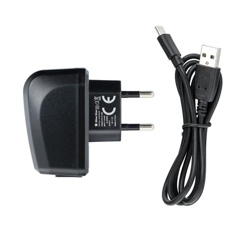 Ładowarka Sieciowa USB typ C Uniwersalna z odpinanym kablem 2A Blue Star Lite