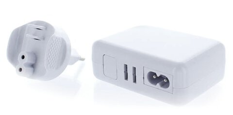 Ładowarka sieciowa 2.1A 4x USB do Apple i innych biała