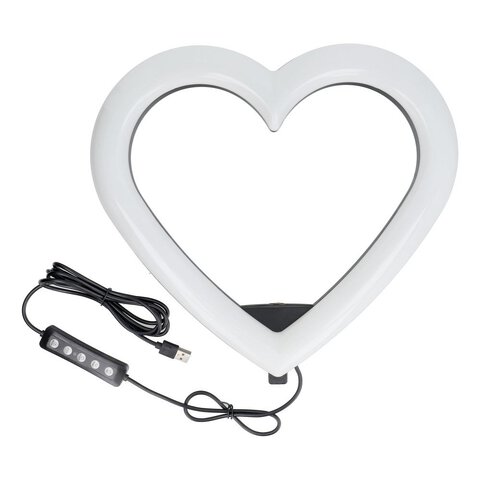 Lampa LED Ring / Heart Stream RGB pierścieniowa 12 cali FULL COLOR z uchwytem na telefon + statyw JM33-13