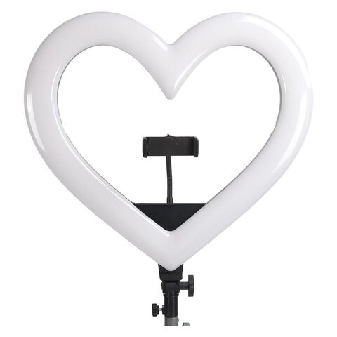 Lampa LED Ring / Heart Stream RGB pierścieniowa 12 cali FULL COLOR z uchwytem na telefon + statyw JM33-13