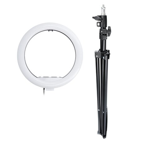 Lampa LED Ring Stream RGB pierścieniowa 13 cali z uchwytem na telefon + statyw