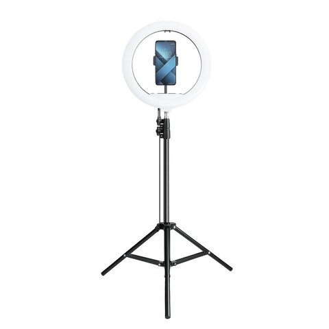 Lampa LED Ring Stream RGB pierścieniowa 13 cali z uchwytem na telefon + statyw