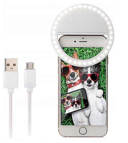 Lampa selfie pierścieniowa do telefonu USB LED