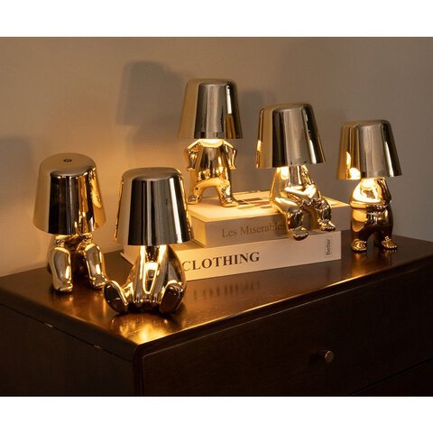 Lampka nocna GOLD MAN Art Deco siedzcy (wzr 7) MLTL