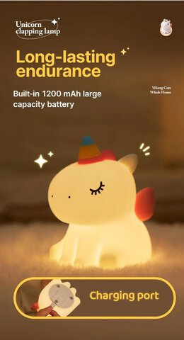 Lampka nocna Jednorożec Art Deco dotykowy Lampka nocna Jednorożec Art Deco dotykowy