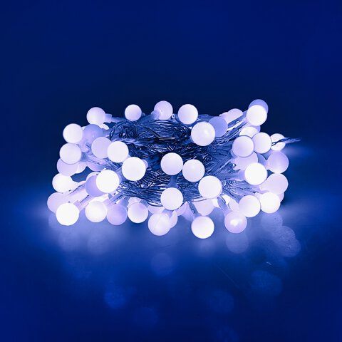 Lampki choinkowe kulki modee 10m COLD 100LED ML-C2010