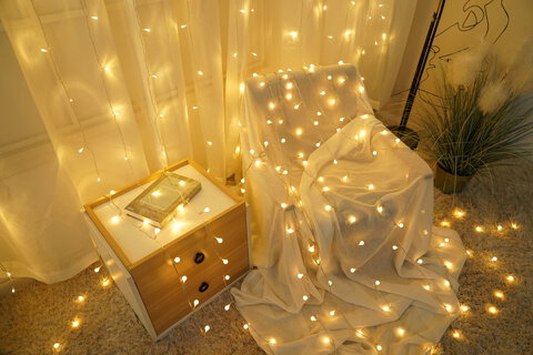 Lampki choinkowe kulki modee 10m WARM 100LED ML-C2009